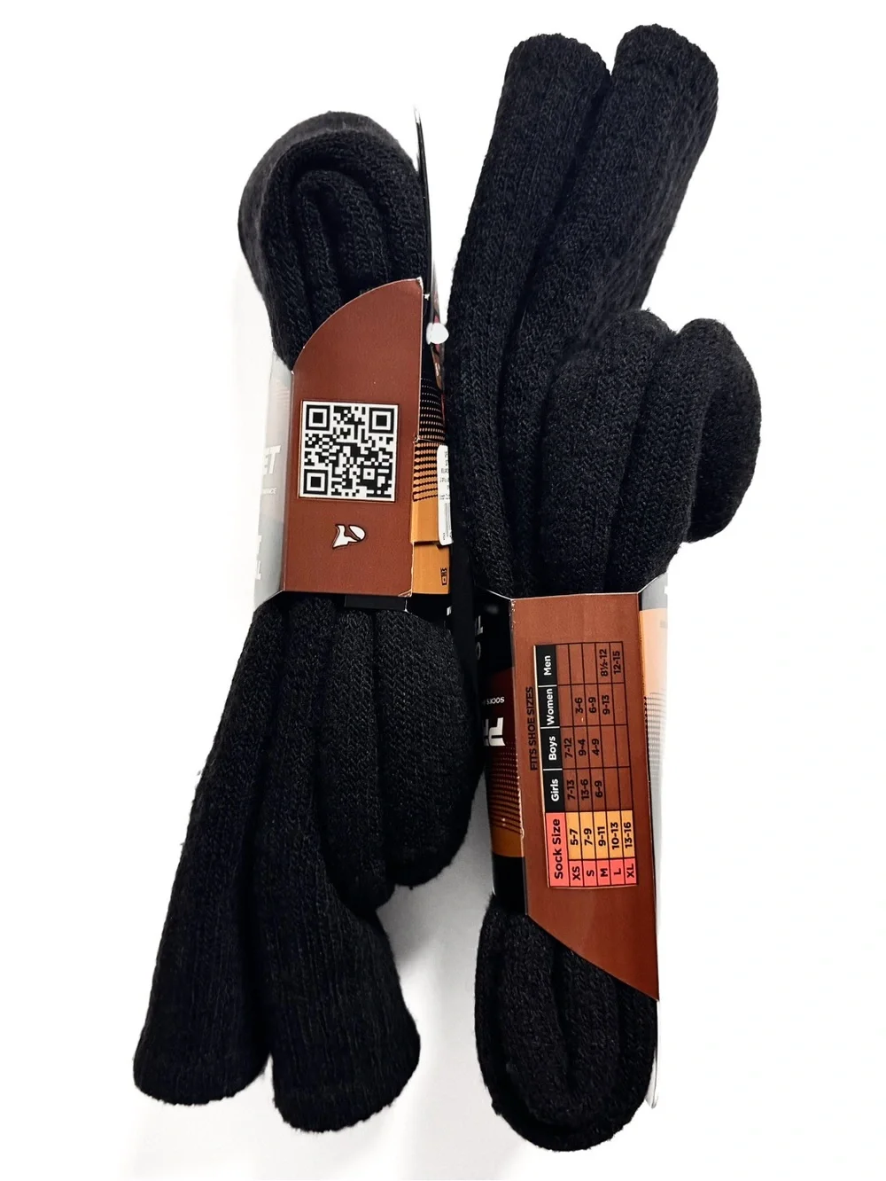 Pro Feet Combat Tactical Wool Crew Socks Heavyweight Black Two Pairs NWT